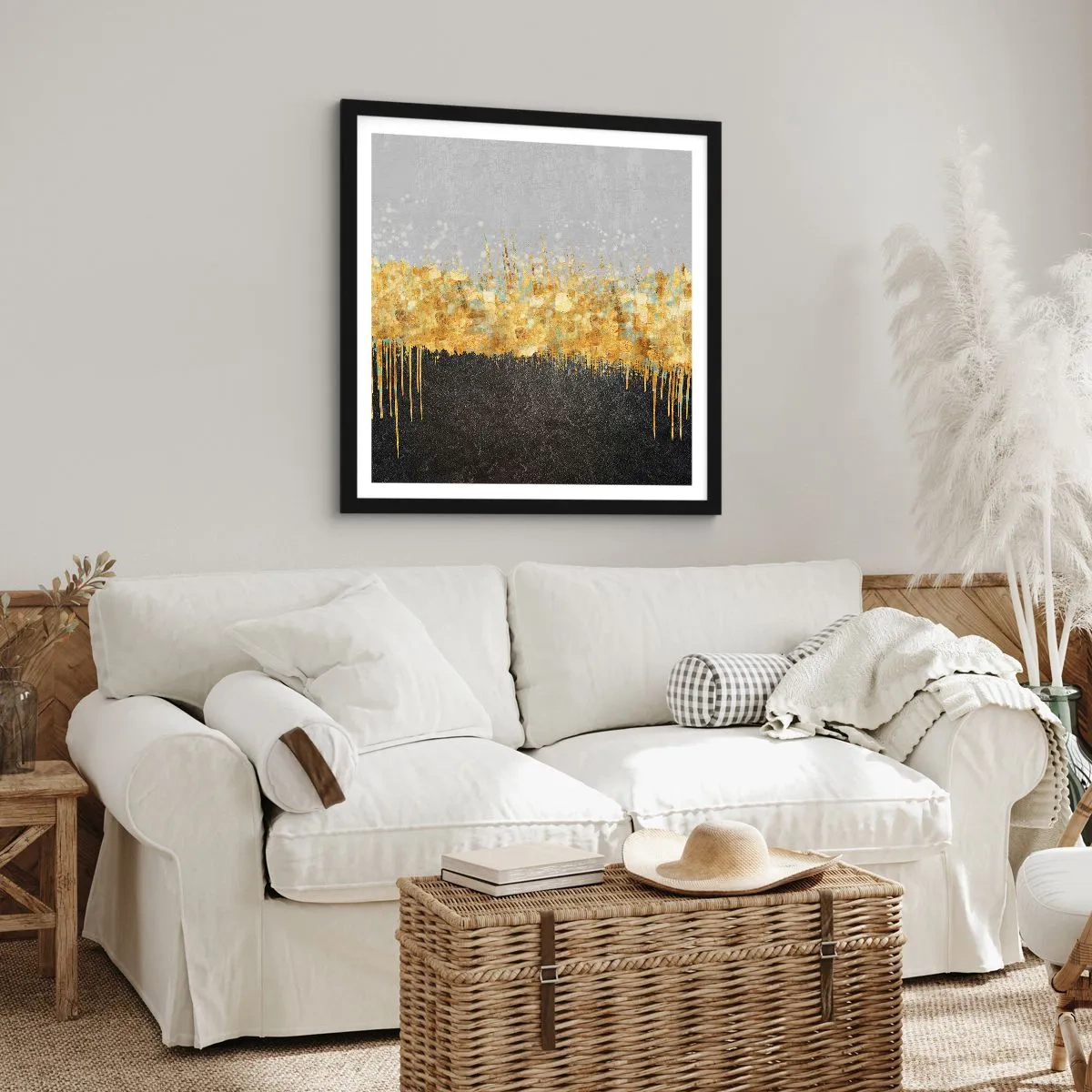 Plakat w czarnej ramie - W głąb i ku górze - 40x40 cm