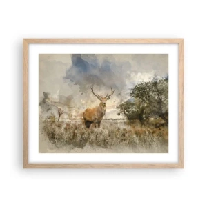 Plakat w ramie jasny dąb - Godność - siła - dostojeństwo - 50x40 cm