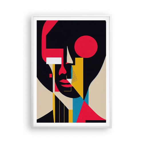 Plakat w białej ramie - Jej wewnętrzny świat - 70x100 cm