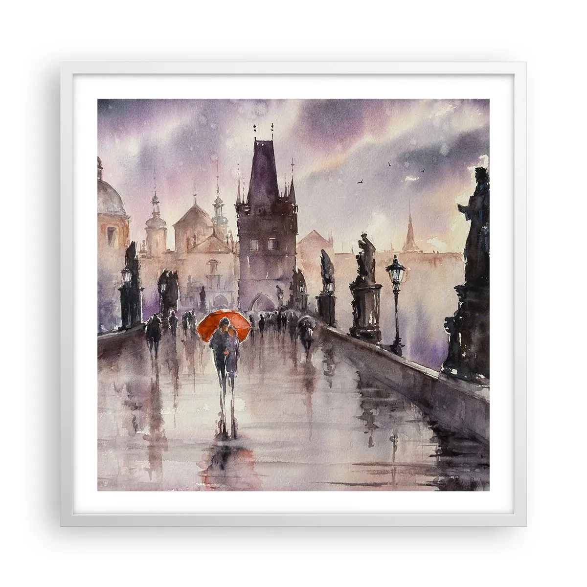 Plakat w białej ramie - Ludzie się nie zmieniają - 60x60 cm