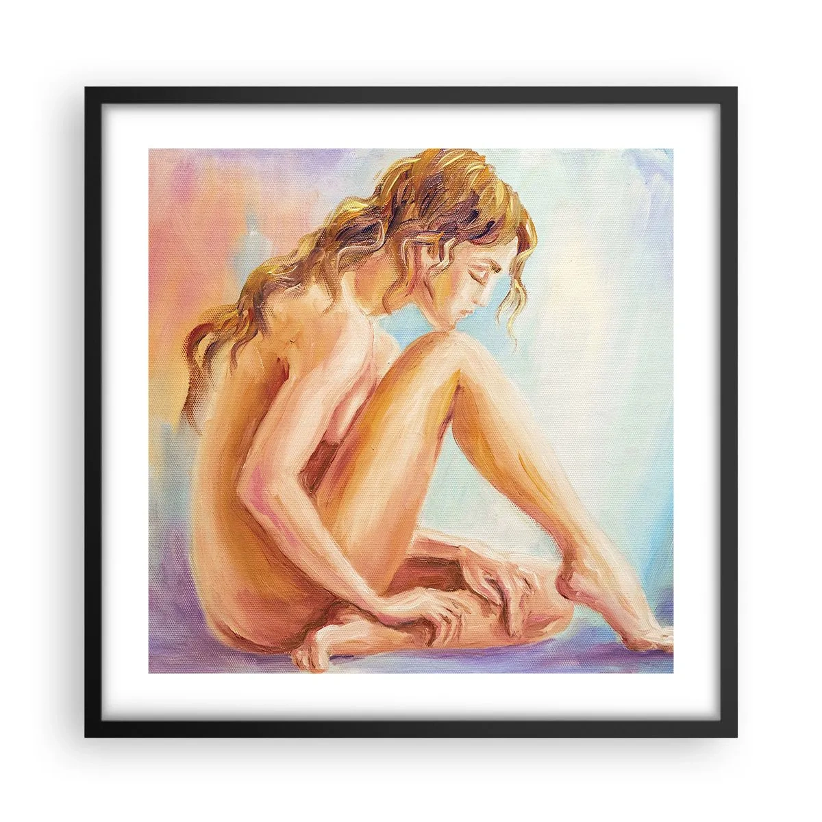 Plakat w czarnej ramie - Akt młodości - 50x50 cm