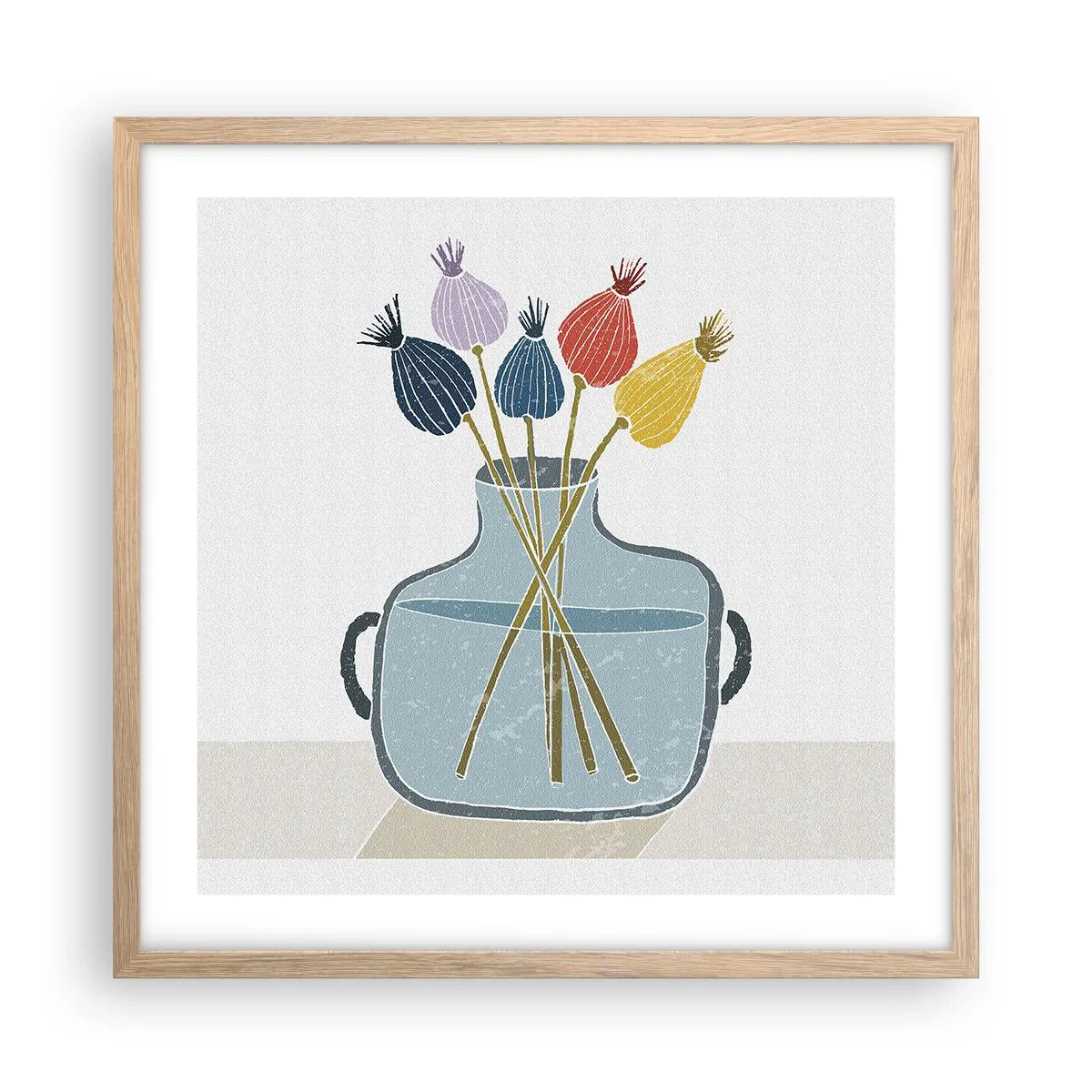 Plakat w ramie jasny dąb - Jak makiem zasiał - 50x50 cm