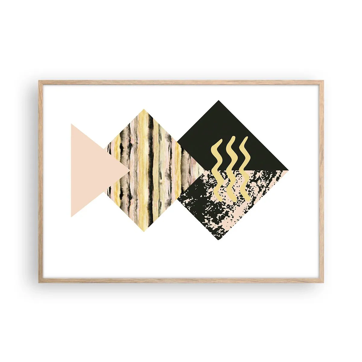 Plakat w ramie jasny dąb - Nie takie proste - 100x70 cm