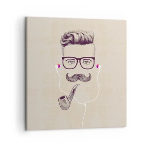 Obraz na płótnie - Prawdziwy mężczyzna? - 60x60 cm