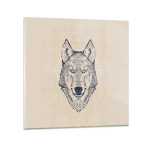 Obraz na szkle - Alfa o przenikliwym spojrzeniu - 30x30 cm