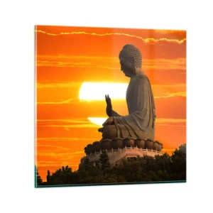 Obraz na szkle - Bez strachu przed światem - 40x40 cm