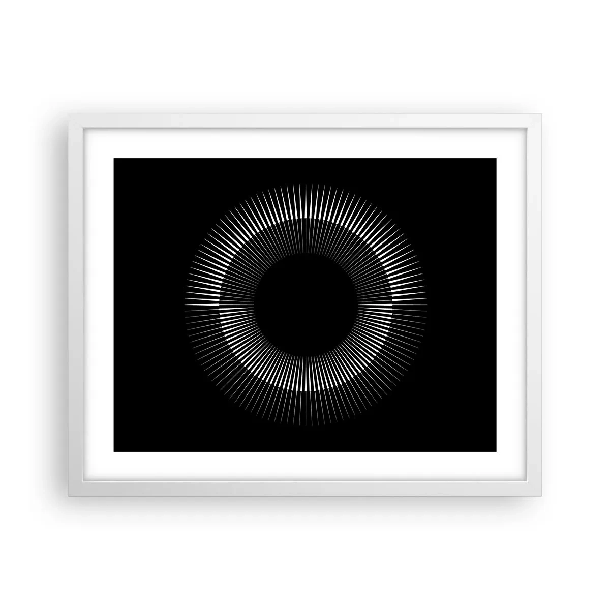 Plakat w białej ramie - Czarne Słońce - 50x40 cm