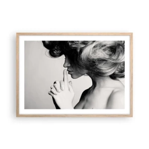 Plakat w ramie jasny dąb - Zasłuchana w sobie - 70x50 cm