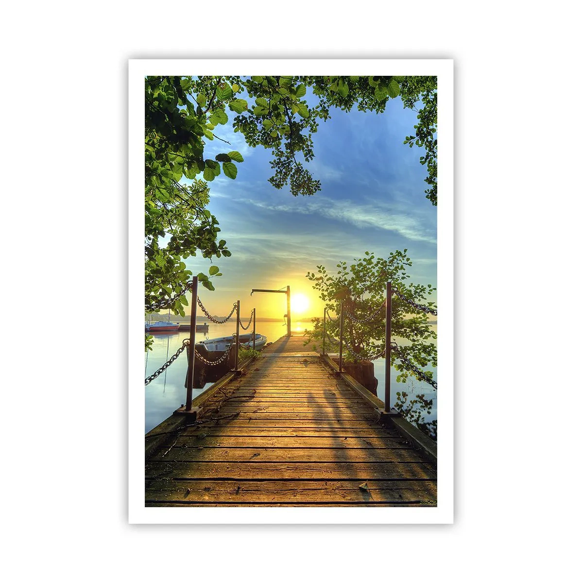 Plakat - Zachód nad wodą - 70x100 cm