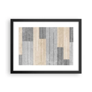 Plakat w czarnej ramie - Kompozycja: trzymać pion - 40x30 cm