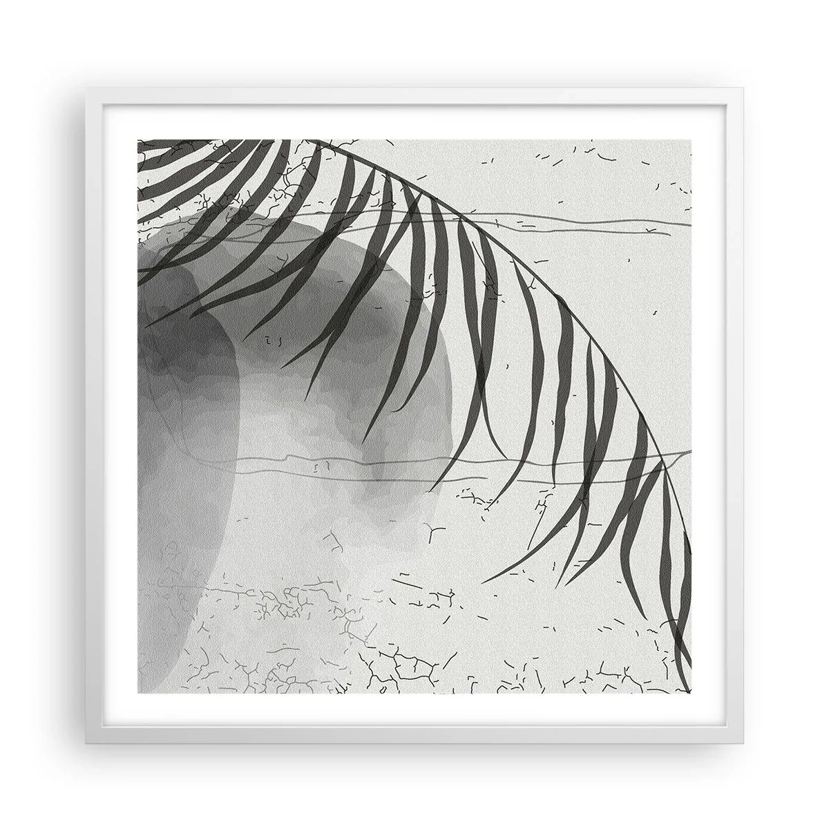 Plakat w białej ramie - Subtelna egzotyka natury - 60x60 cm