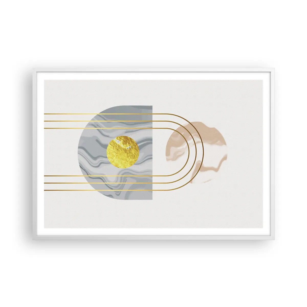 Plakat w białej ramie - Jasność i blask - 100x70 cm