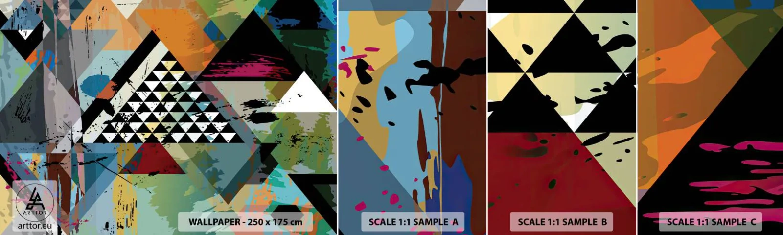 Fototapeta Próbka Samoprzylepna Deluxe Sticker - Jakie to proste - Abstrakcja, Sztuka, Grafika - 100x30 cm