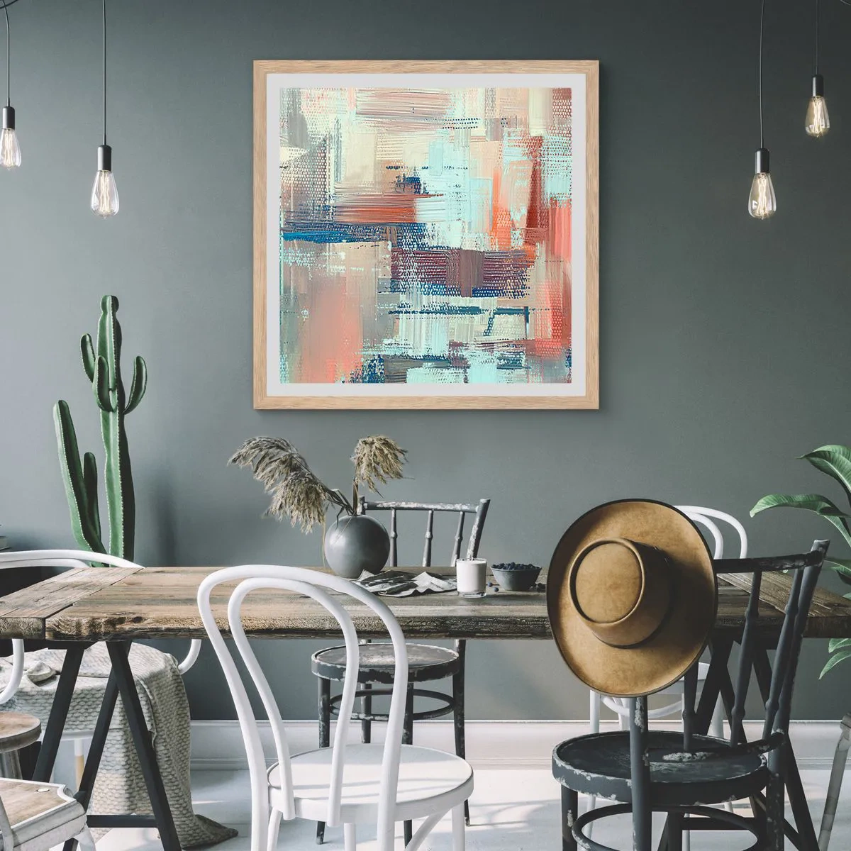 Plakat w ramie jasny dąb - Dotrzeć do światła - 30x30 cm