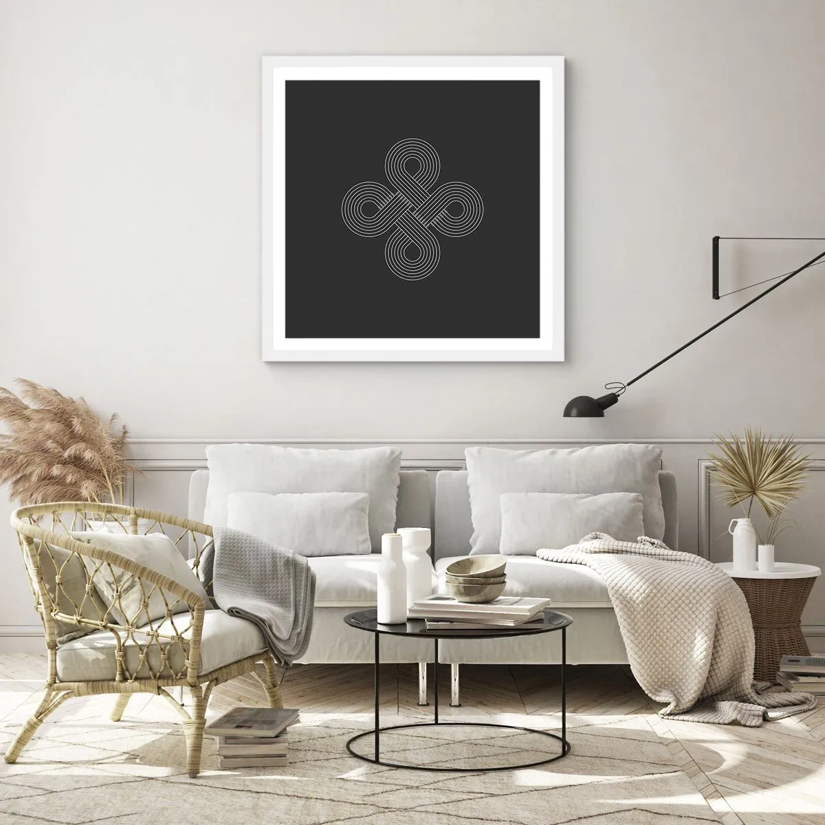 Plakat w białej ramie - W duchu celtyckim - 60x60 cm