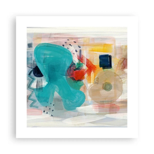 Plakat - Kolorowa gra - 40x40 cm