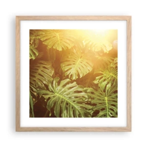 Plakat w ramie jasny dąb - W zieloność wstąpić… - 40x40 cm