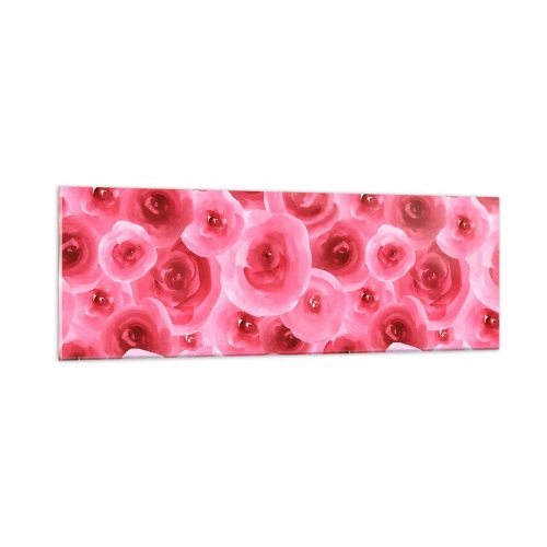 Obraz na szkle - Róże na dole i na górze - 90x30 cm