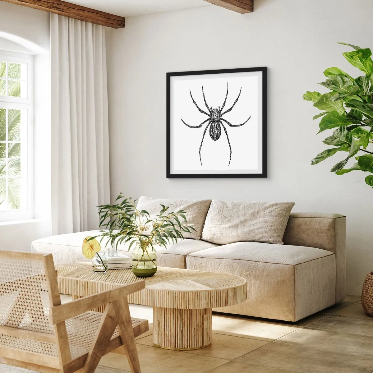 Plakat w czarnej ramie - Niepokojąca precyzja - 50x50 cm