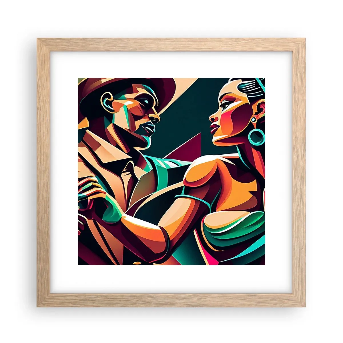 Plakat w ramie jasny dąb - W rytmie serca - 30x30 cm