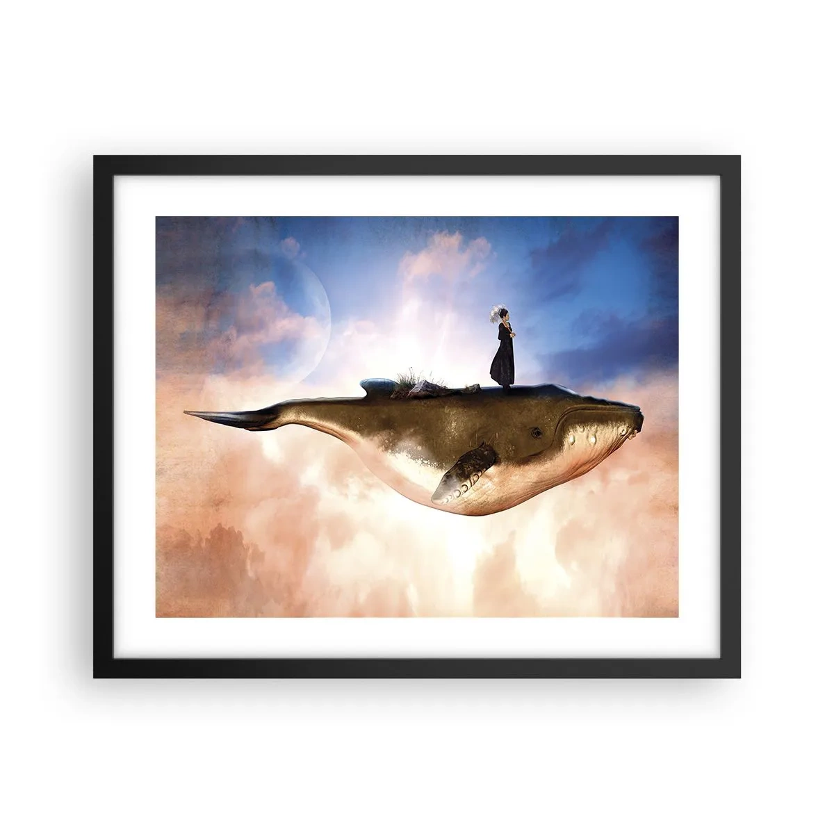 Plakat w czarnej ramie - Nadrealna podróż - 50x40 cm