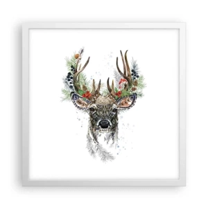 Plakat w białej ramie - W świątecznej szacie - 40x40 cm