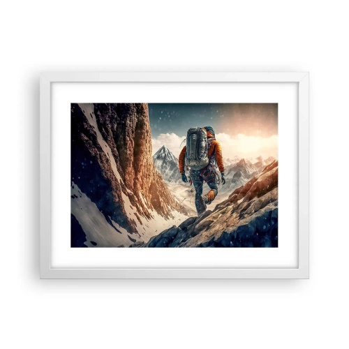 Plakat w białej ramie - Samotny wojownik - 40x30 cm