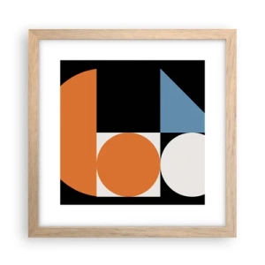 Plakat w ramie jasny dąb - Układ figurowy - 30x30 cm