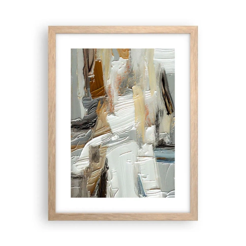 Plakat w ramie jasny dąb - Barwne nawarstwienia - 30x40 cm