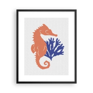 Plakat w czarnej ramie - Na podwodnej łące - 40x50 cm