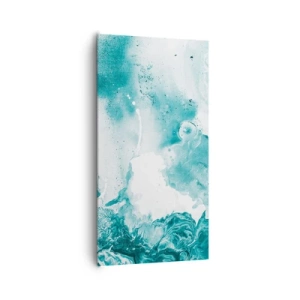 Obraz na płótnie - Rozlewiska błękitu - 65x120 cm