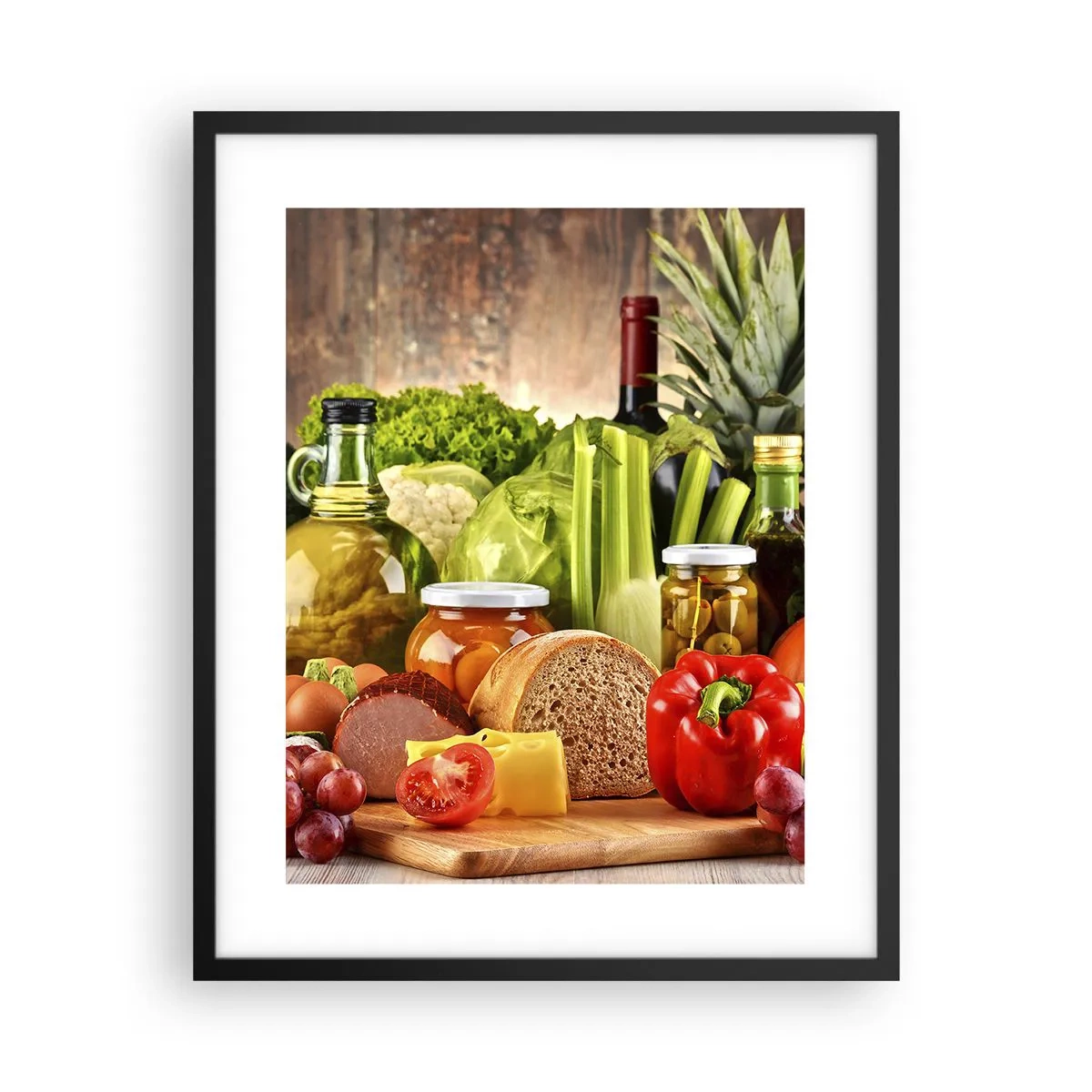 Plakat w czarnej ramie - Wędzone, pieczone, marynowane - 40x50 cm