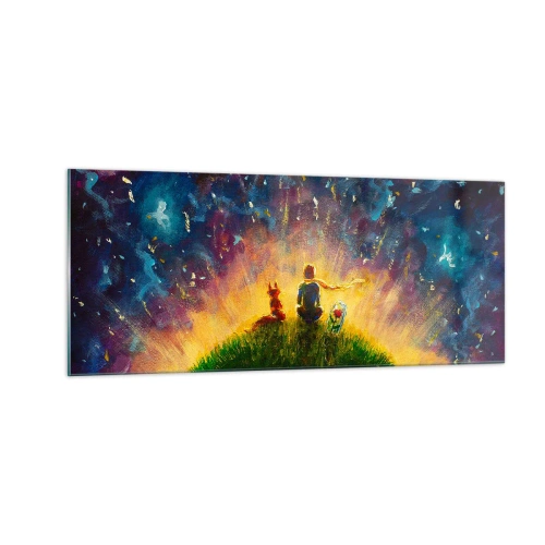 Obraz na szkle - Miłość i przyjaźń - cały świat - 100x40 cm