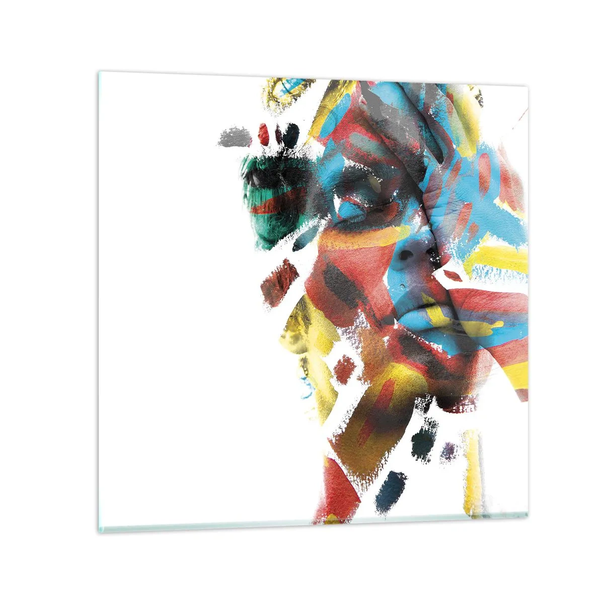 Obraz na szkle - Barwna osobowość - 60x60 cm