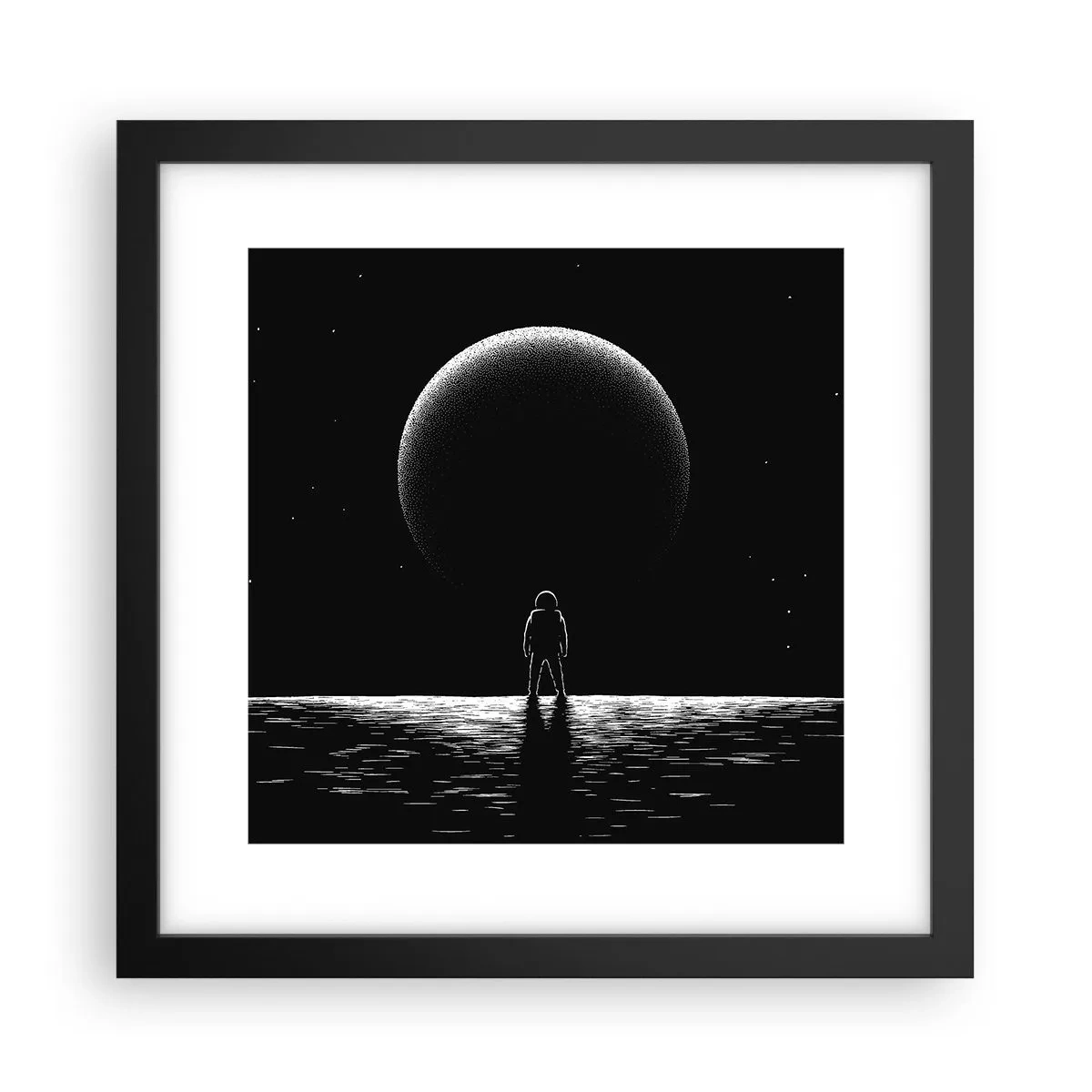 Plakat w czarnej ramie - Twarzą w twarz - 30x30 cm