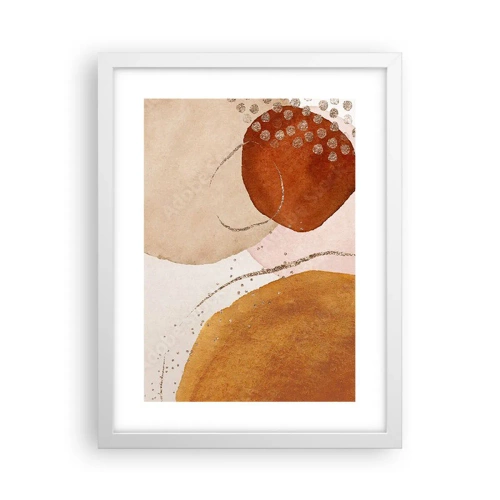 Plakat w białej ramie - Krągłość i ruch - 30x40 cm