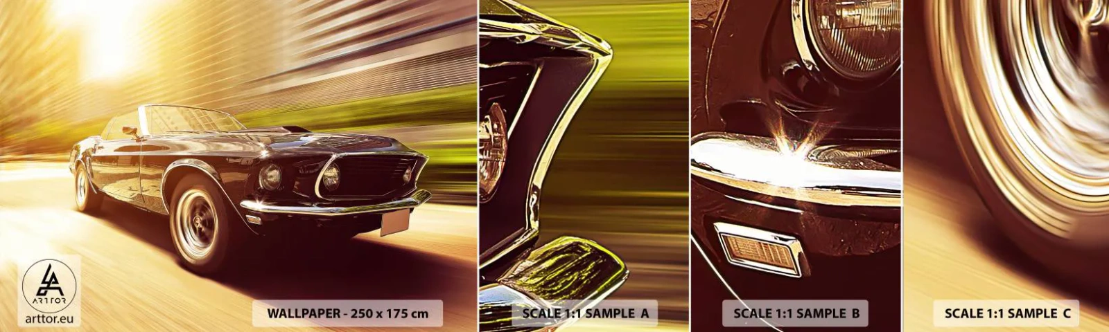 Fototapeta Próbka Samoprzylepna Deluxe Sticker - 1967 - powrót legendy - Samochód, Kabriolet, Motoryzacja - 100x30 cm