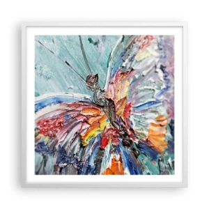 Plakat w białej ramie - Pomalowany przez naturę - 60x60 cm