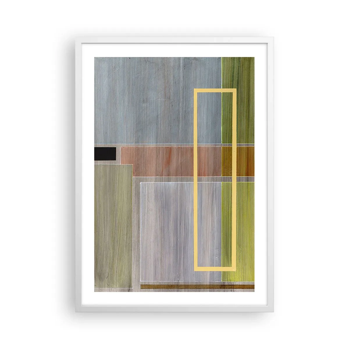 Plakat w białej ramie - Prosto i spokojnie - 50x70 cm