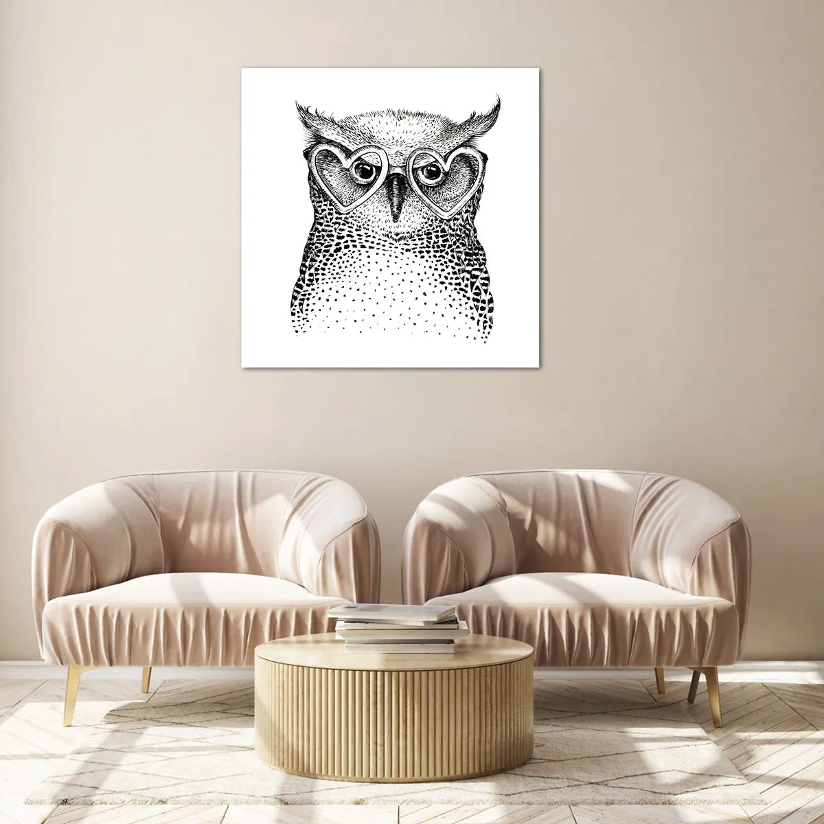 Obraz na szkle - Mądrze i z miłością - 60x60 cm