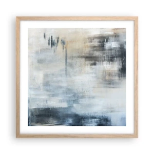Plakat w ramie jasny dąb - Za zasłoną błękitu - 50x50 cm