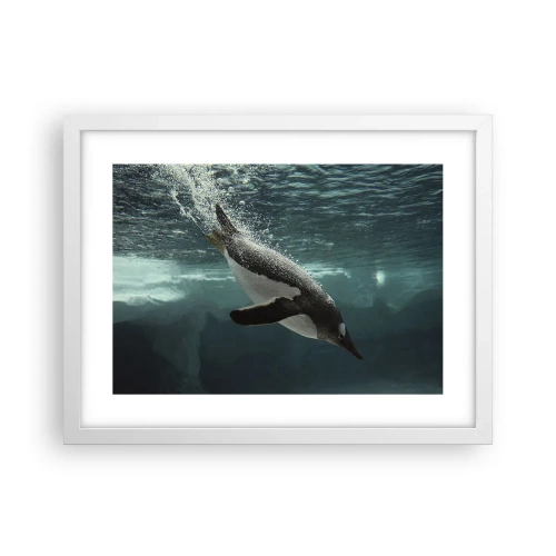 Plakat w białej ramie - Witaj w moim świecie - 40x30 cm