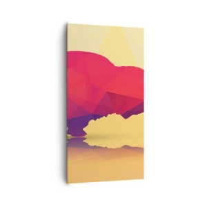 Obraz na płótnie - Amarantowa siła żubra - 65x120 cm