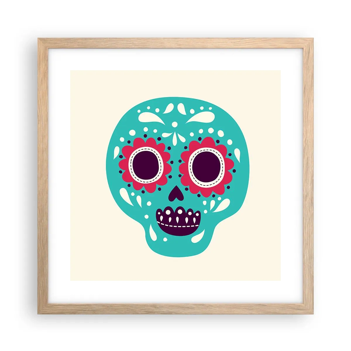 Plakat w ramie jasny dąb - Życie – zabawa aż do śmierci - 40x40 cm