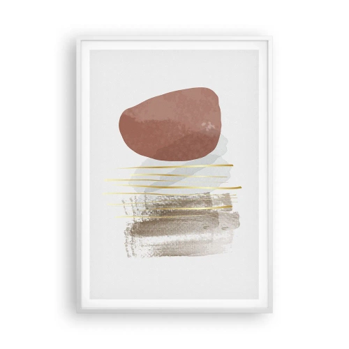 Plakat w białej ramie - Abstrakcyjna kolumnada - 70x100 cm