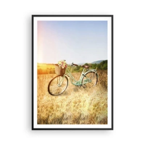 Plakat w czarnej ramie - Zostanę tu chwilę - 70x100 cm