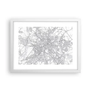 Plakat w białej ramie - Kwiat Berlina - 40x30 cm