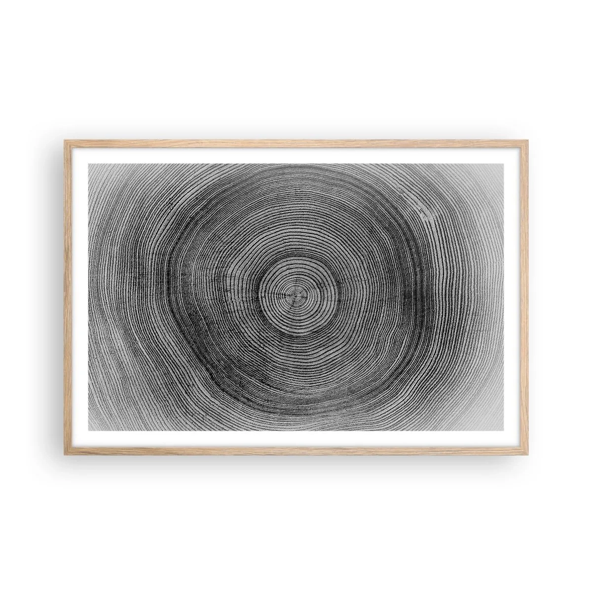 Plakat w ramie jasny dąb - Znak czasu - 91x61 cm