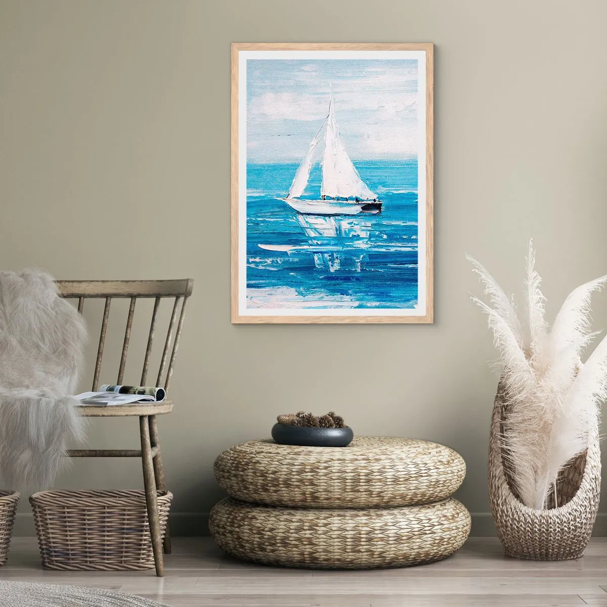 Plakat w ramie jasny dąb - Z przyjacielem u boku - 70x100 cm