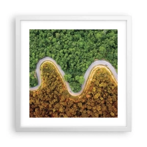 Plakat w białej ramie - Granice i przełomy - 40x40 cm